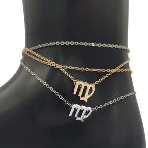 Wholesale Lot 125+ Zodiac Layered Anklets Gold Silver Tone NWT Astrology Boutiqu